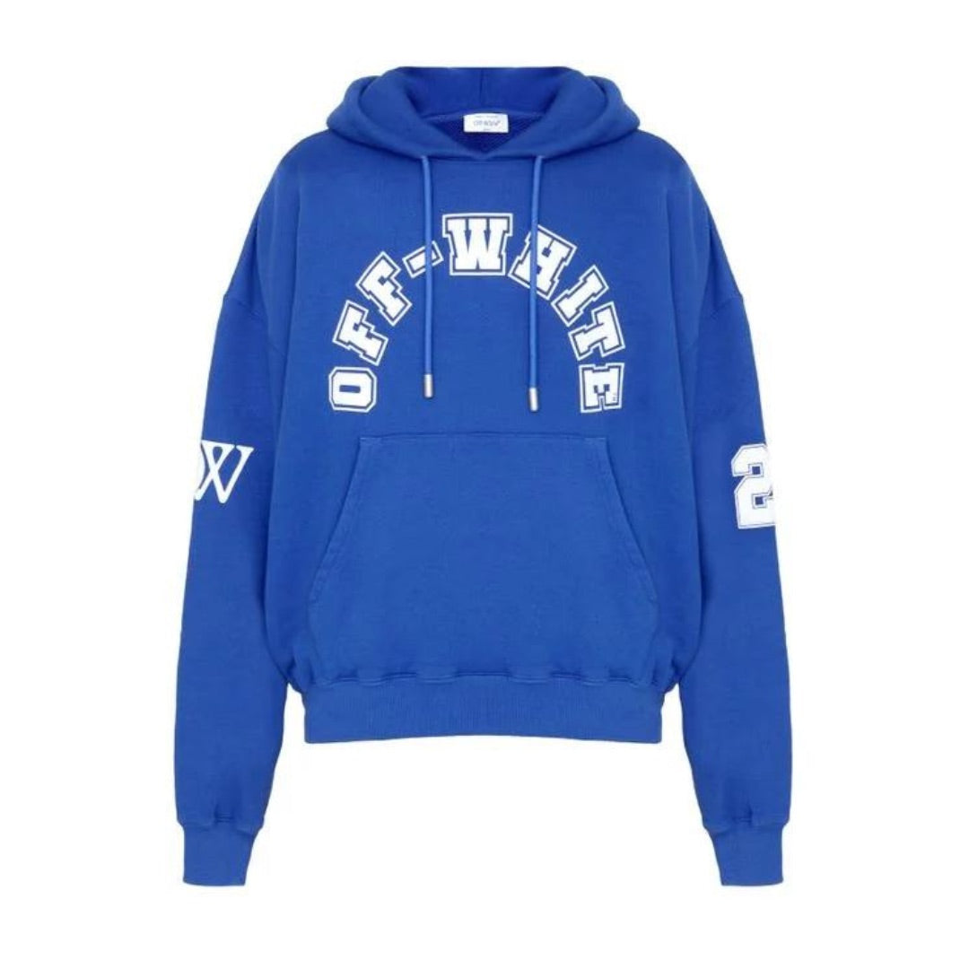 OFF WHITE FOOTBALL HOODIE NAUTICAL BLUE
