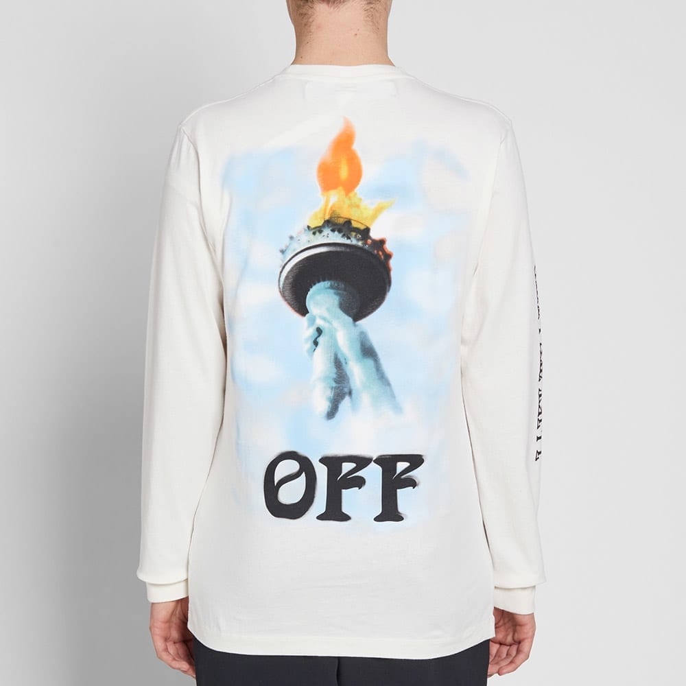 OFF-WHITE LONG SLEEVE LIBERTY TEE