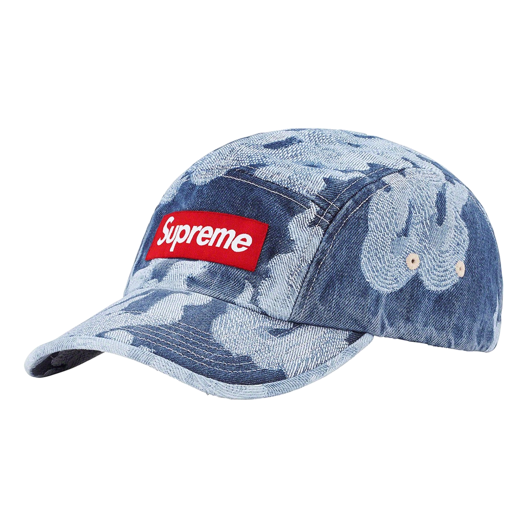 Supreme Flames Jacquard Denim Camp Cap 'Teal' SUP-SS23-2261