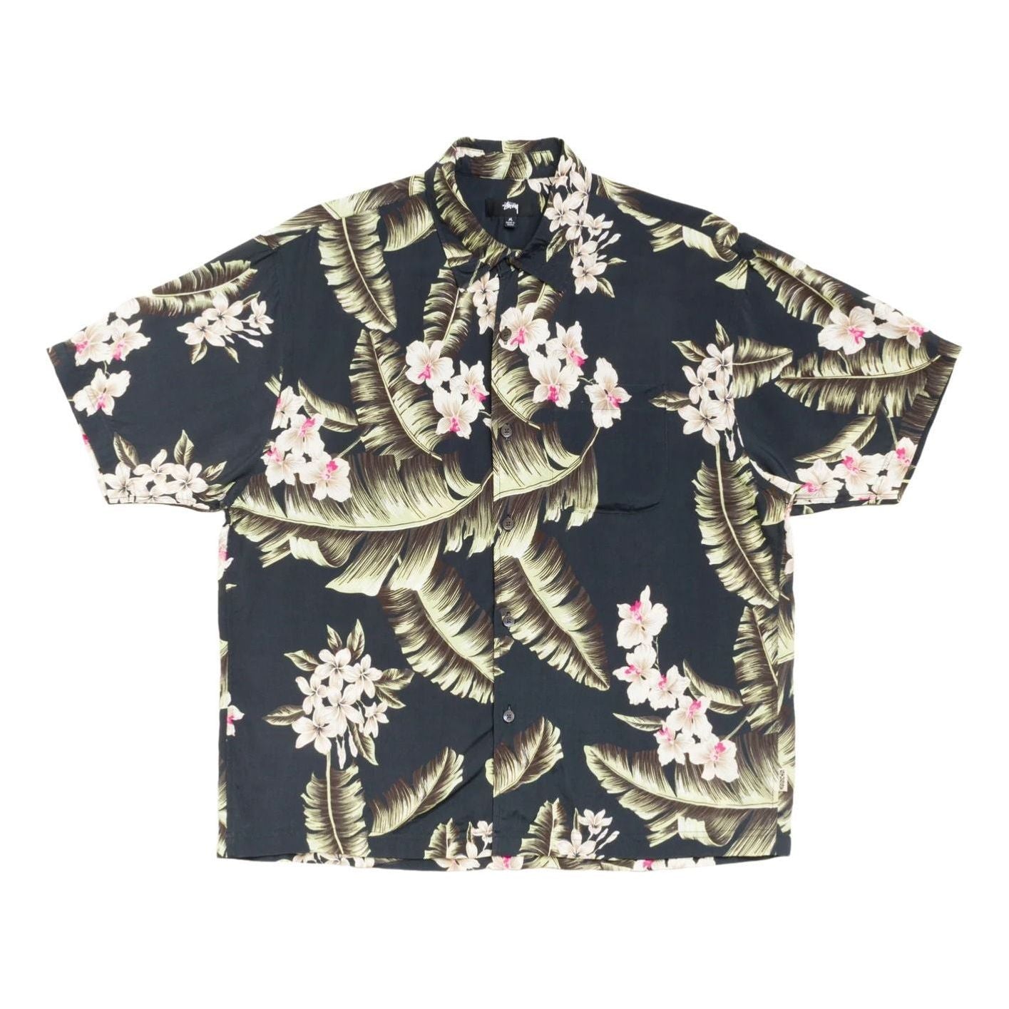 Stussy Hawaiian Floral SS Shirt 'Black' 1110417-BLAC