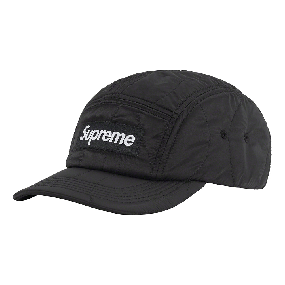 Supreme Quilted Liner Camp Cap 'Black White' SUP-FW22-1066