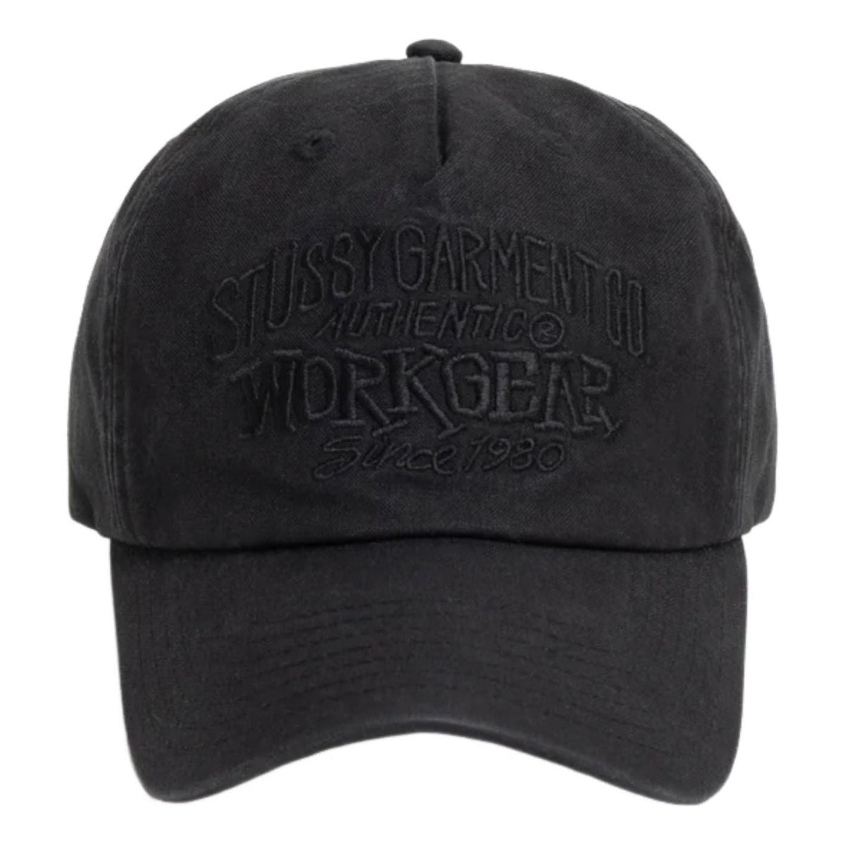 Stussy Mid-Depth Workgear Waxed Snapback Cap 'Black' 1311206-BLAC