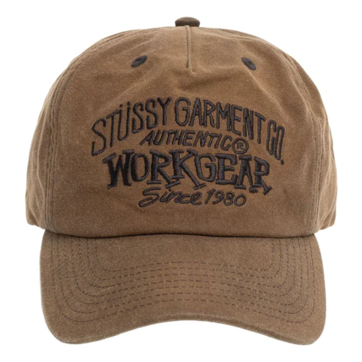 Stussy Mid-Depth Workgear Waxed Snapback Cap 'Brown' 1311206-BROW