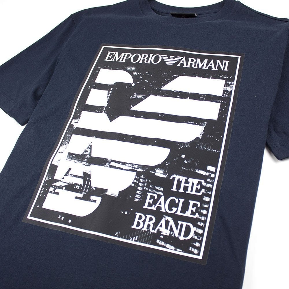 Emporio Armani The Eagle Brand T-Shirt Navy