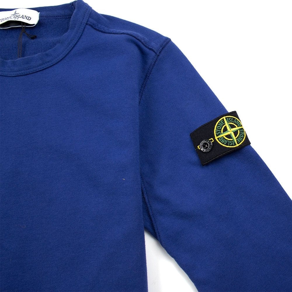 Stone Island Junior Crewneck Sweatshirt Electric Blue