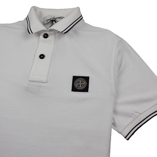 Stone Island Twin Tipped Short Sleeve Polo White/Black