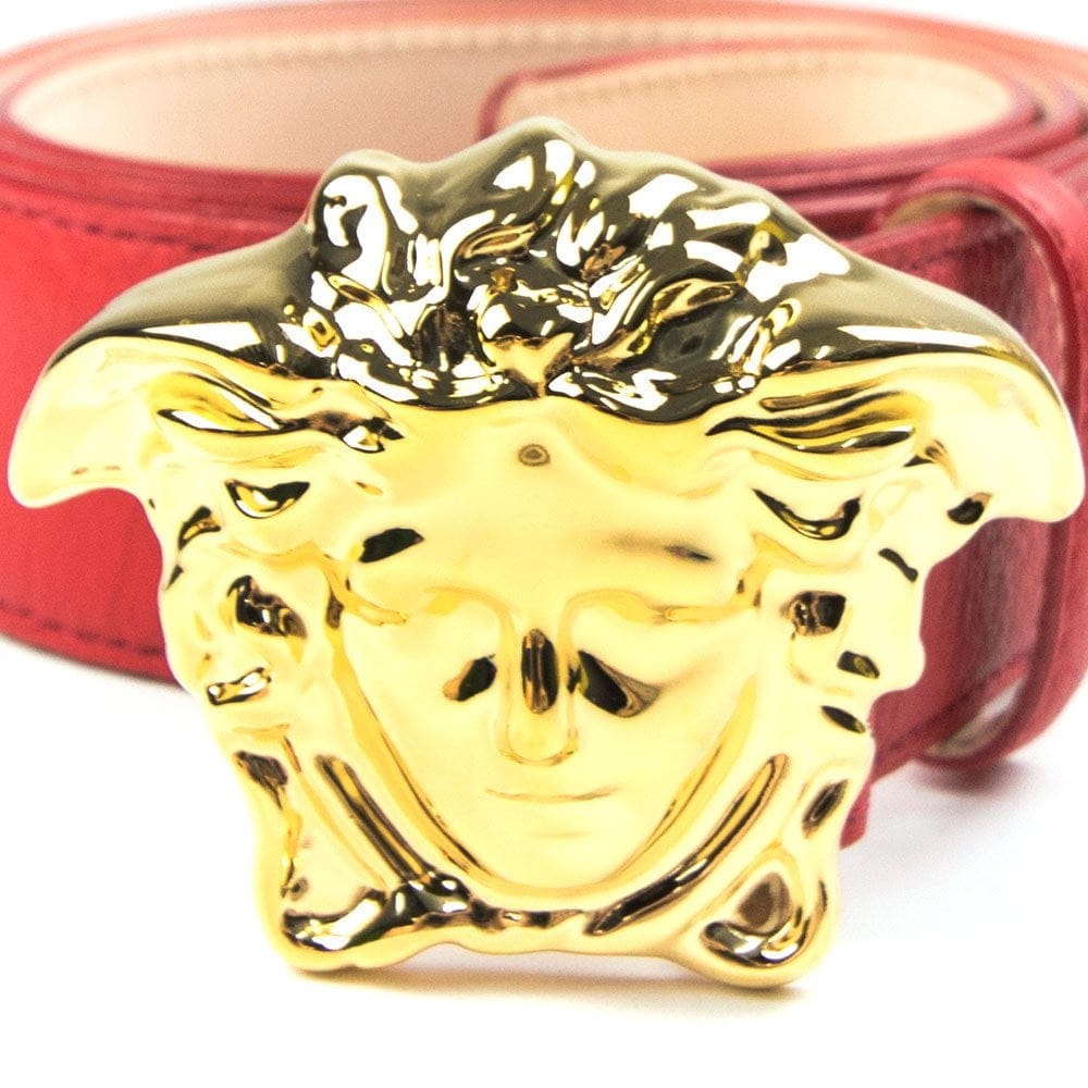 Versace Medusa Head Belt Red