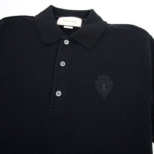 Gucci Logo Polo Shirt Black