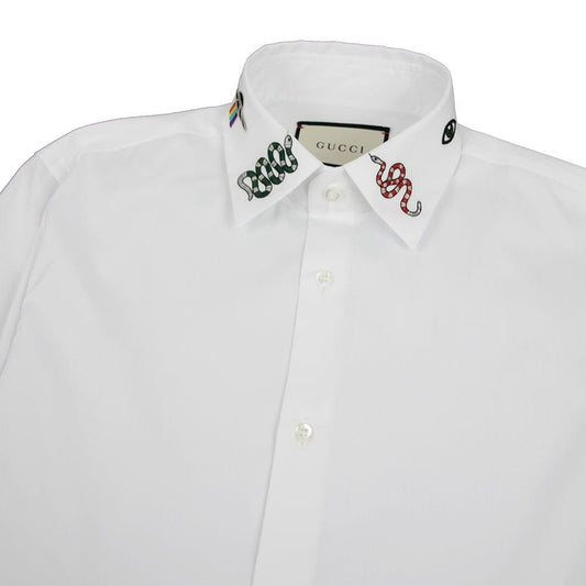 Gucci Cotton Shirt With Symbols White