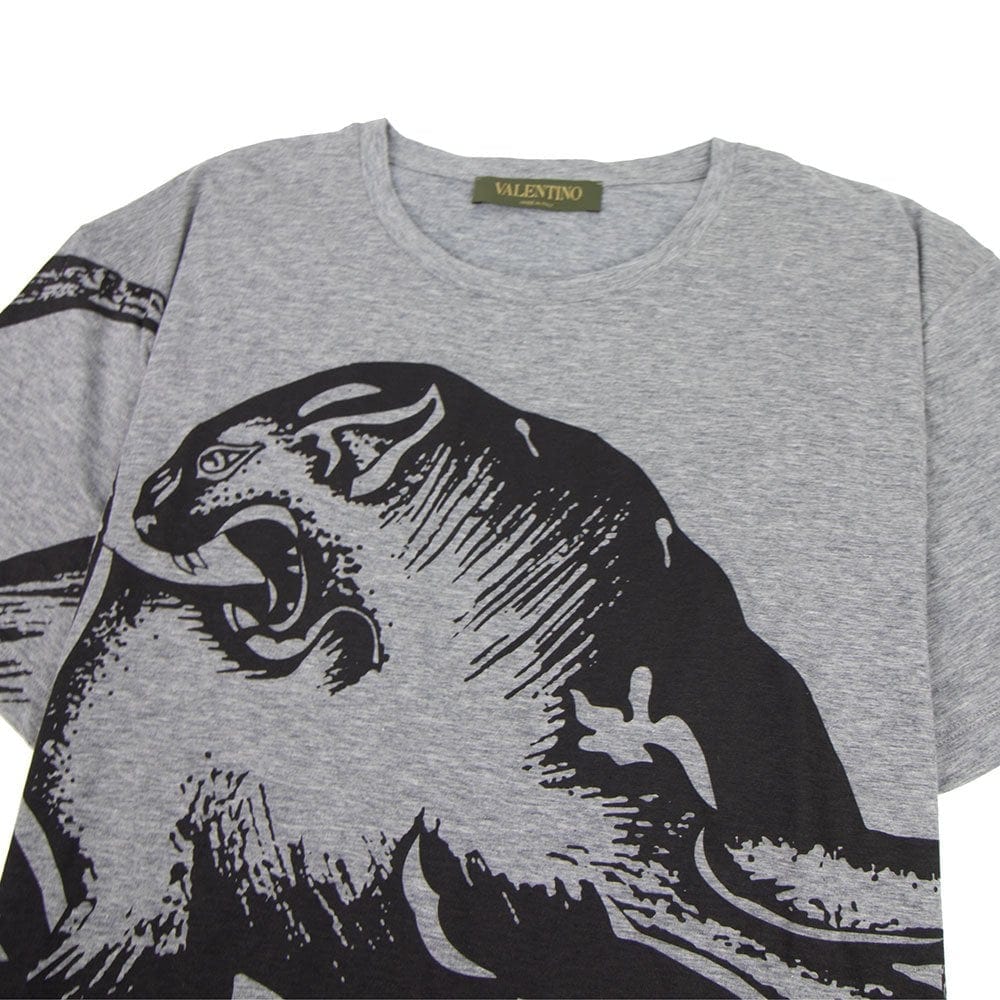 Valentino Panther Print T-Shirt Grey