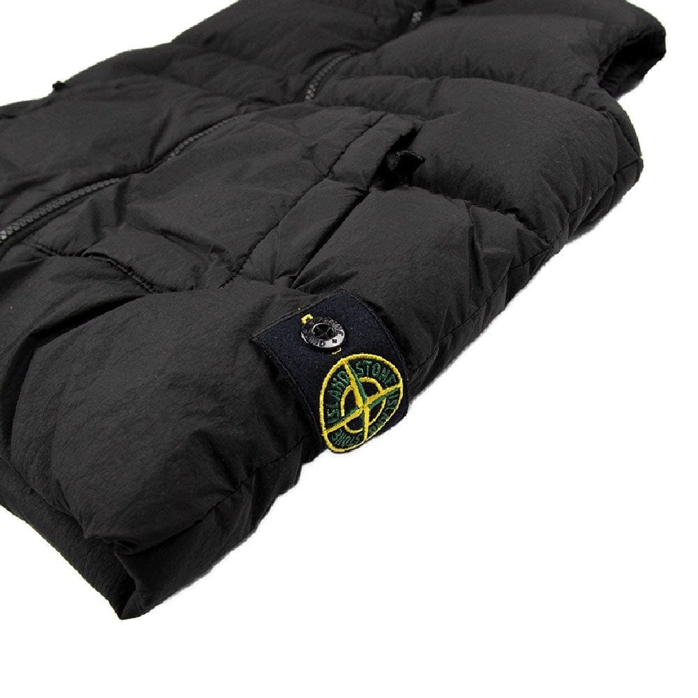 Stone Island Junior Garment Dyed Crinkle Reps NY Down Gilet Black