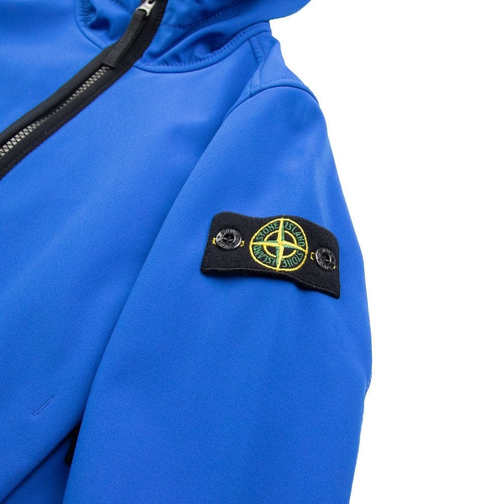Stone Island Junior Soft Shell Jacket Electric Blue