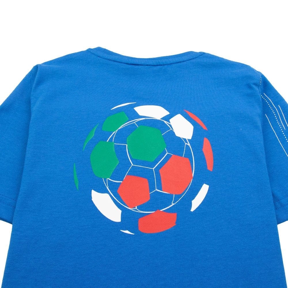 Hugo Boss Kids Football 'Italy' T-Shirt Blue