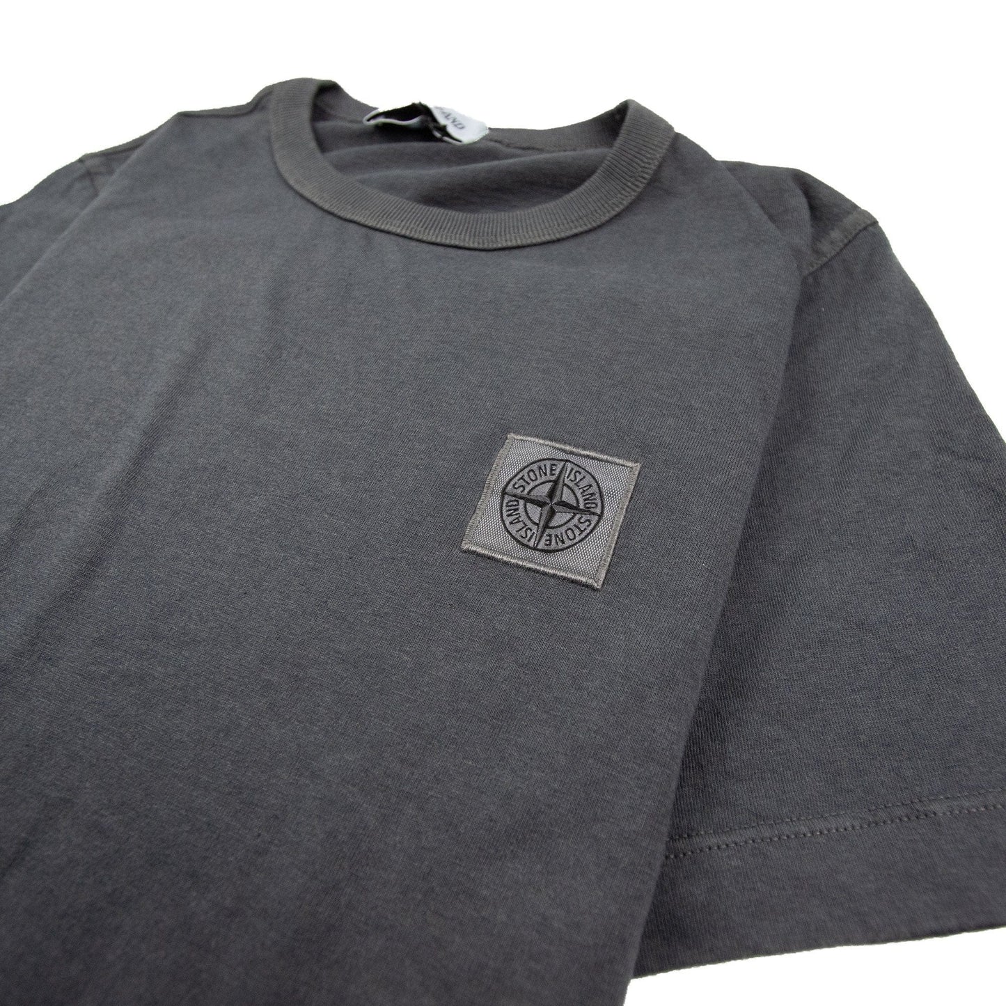 Stone Island Junior Patch Logo T-Shirt Dark Grey