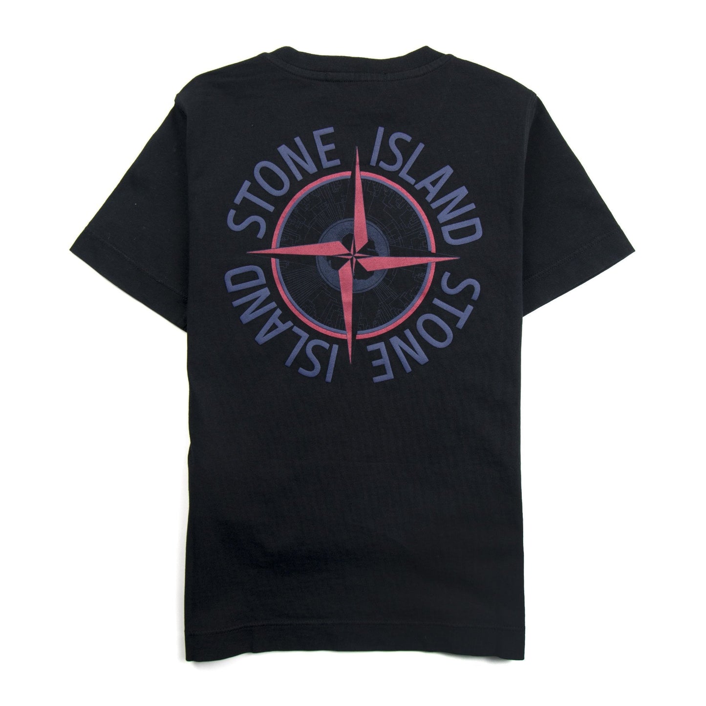 Stone Island Junior Back Compass Logo T-Shirt Black