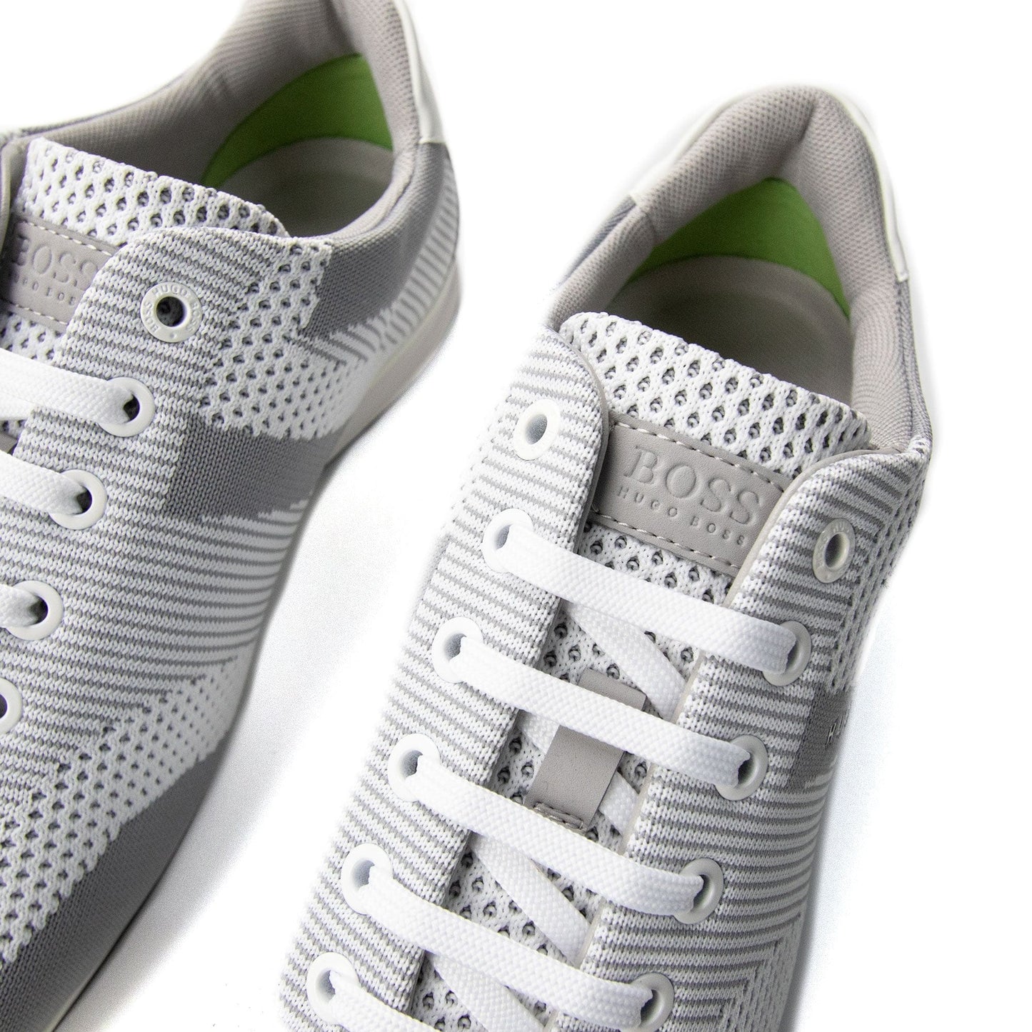 Hugo Boss Saturn Low Knit Trainers Grey
