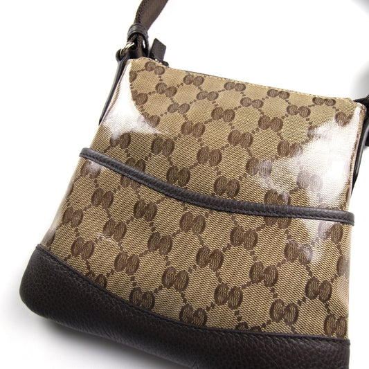 Gucci GG Shiny Monogram Bag Brown