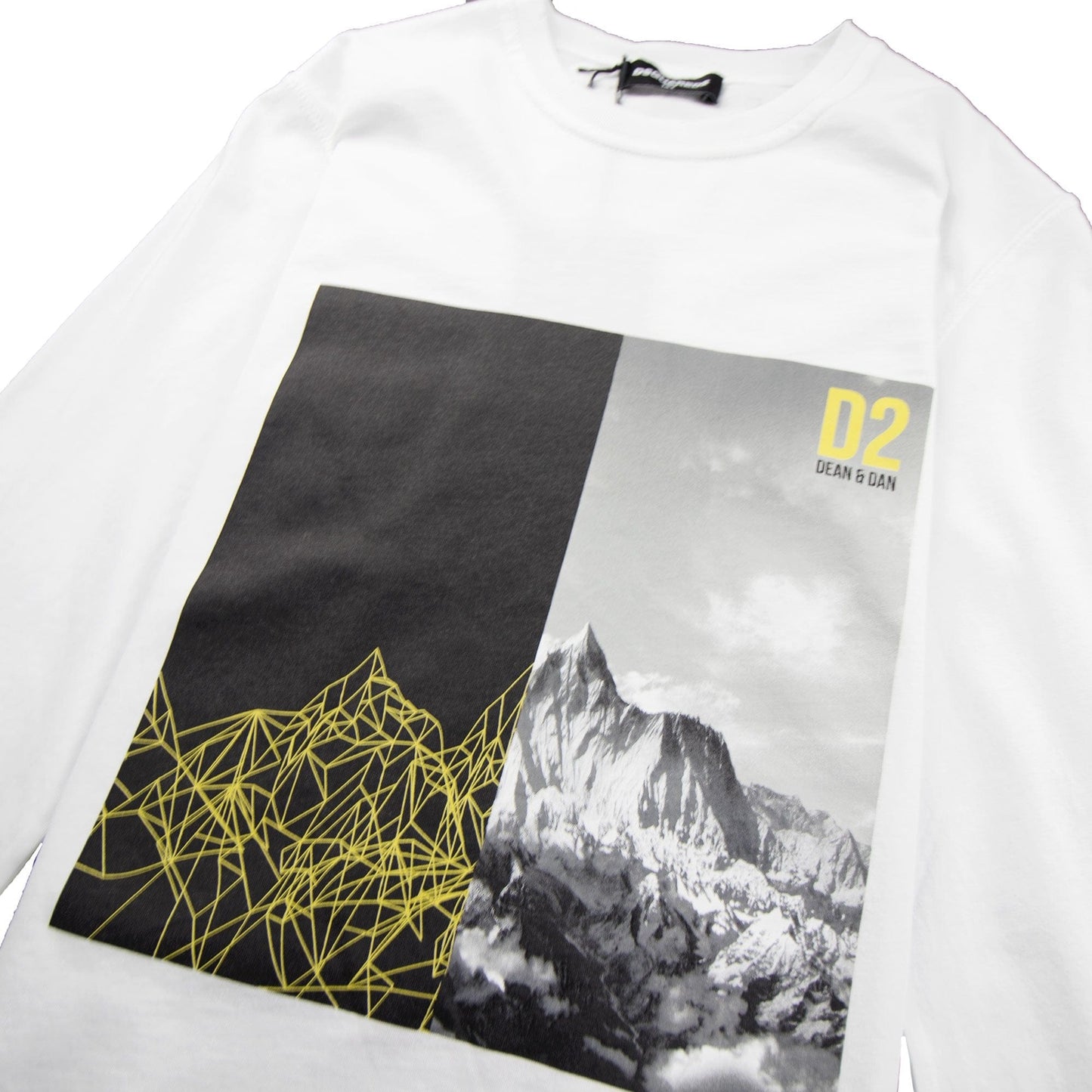 Dsquared2 Kids Long Sleeve Mountain T-shirt White