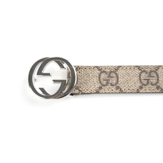 Gucci Junior GG Supreme Belt Brown