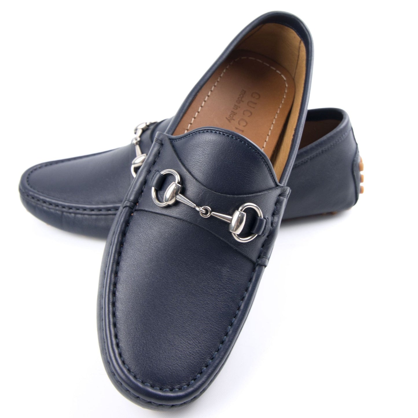 Gucci Driver Loafer with Buckle Blue