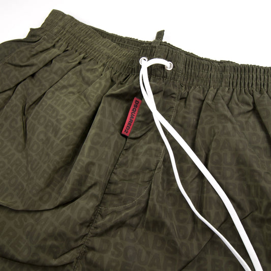 Dsquared2 All Over Print Shorts Khaki