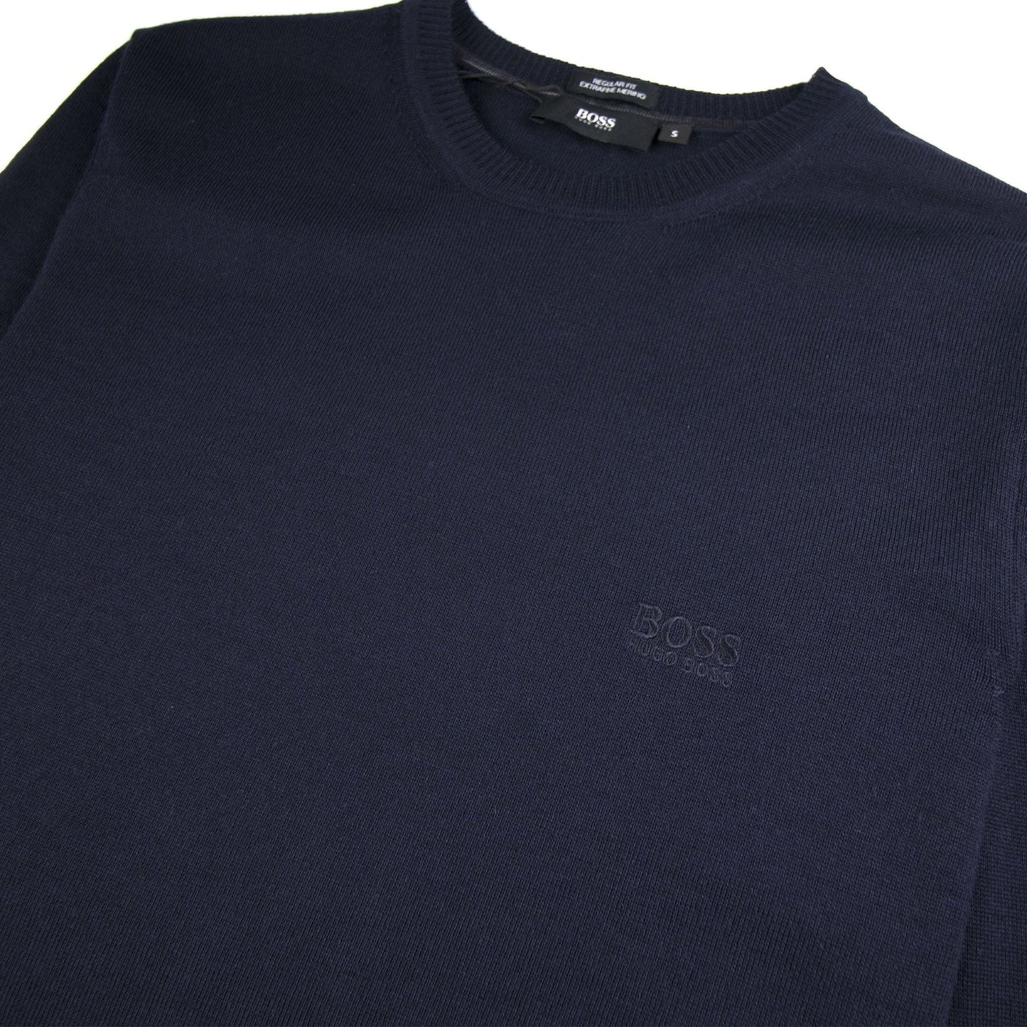 Hugo Boss Bargritte-B Round Neck Knitted Jumper Navy