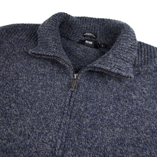 Hugo Boss Belmonte Quarter Zip Knit Dark Grey