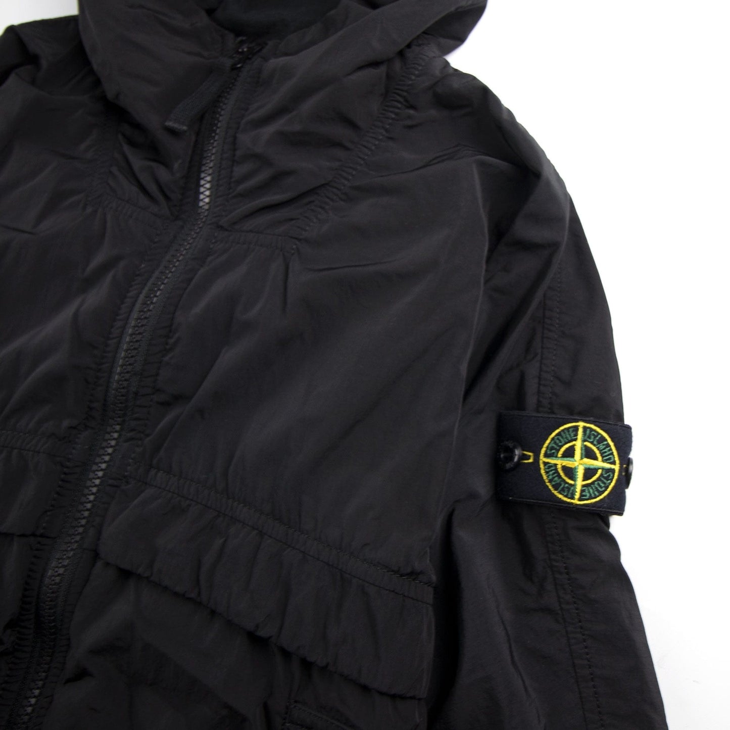 Stone Island Junior Hooded Jacket Black
