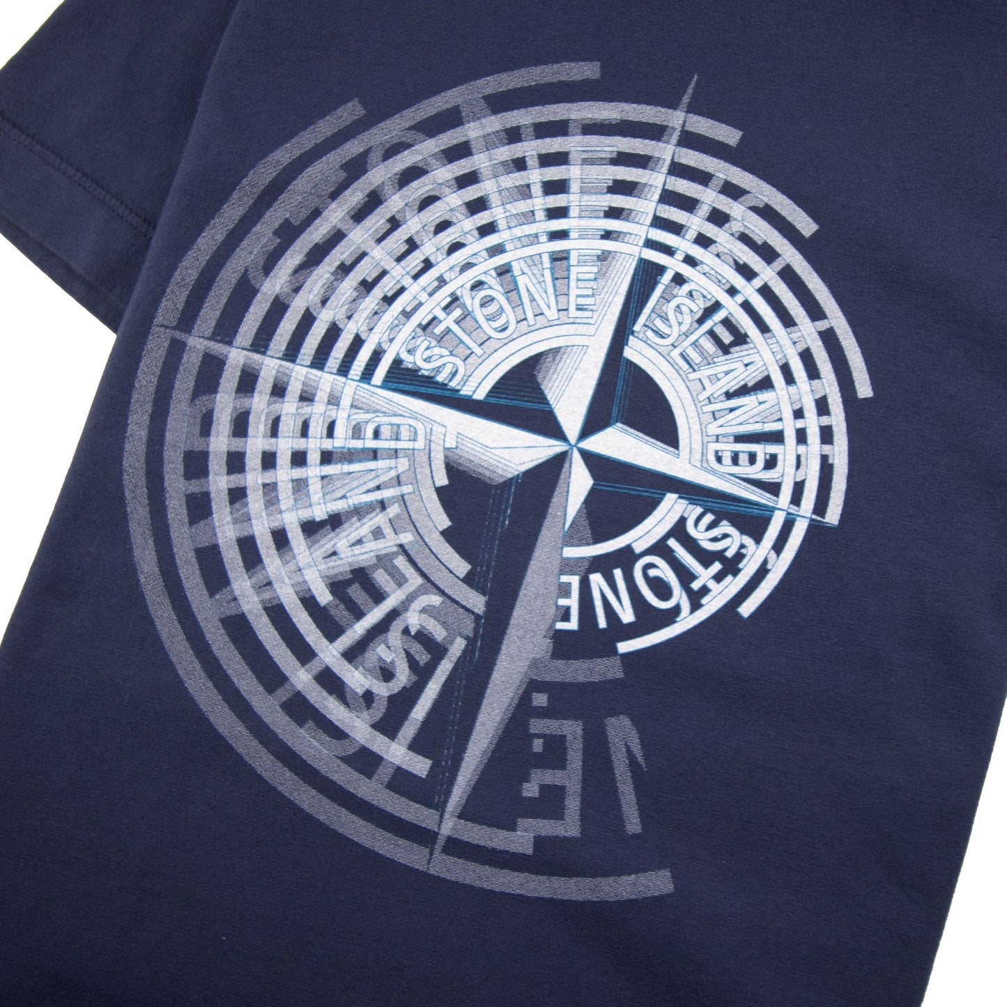 Stone Island Junior Spiral Compass T-Shirt Navy