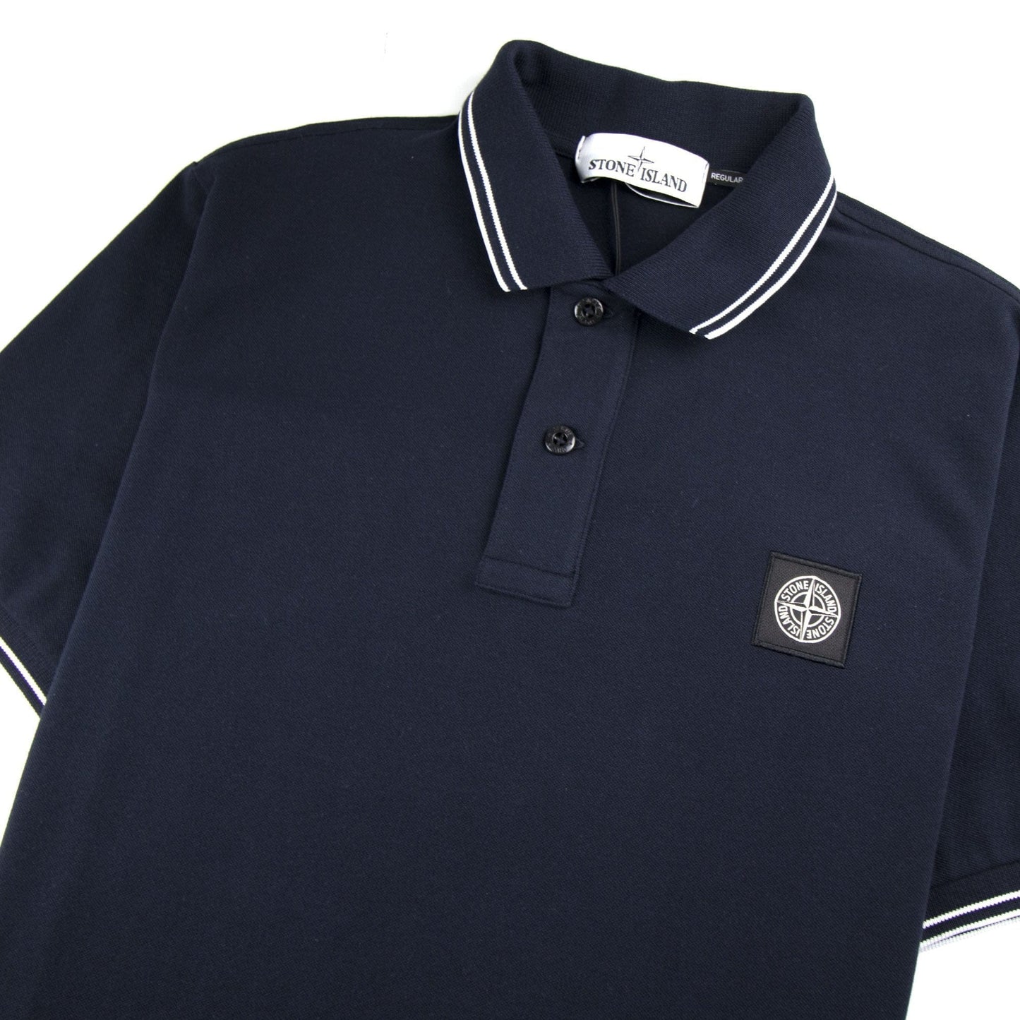 Stone Island Twin Tipped Short Sleeve Polo Shirt 'Regular Fit' Navy