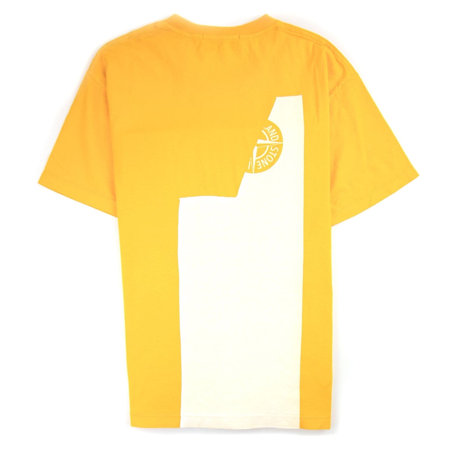 Stone Island Arm And Back Compass Logo T-Shirt Yellow