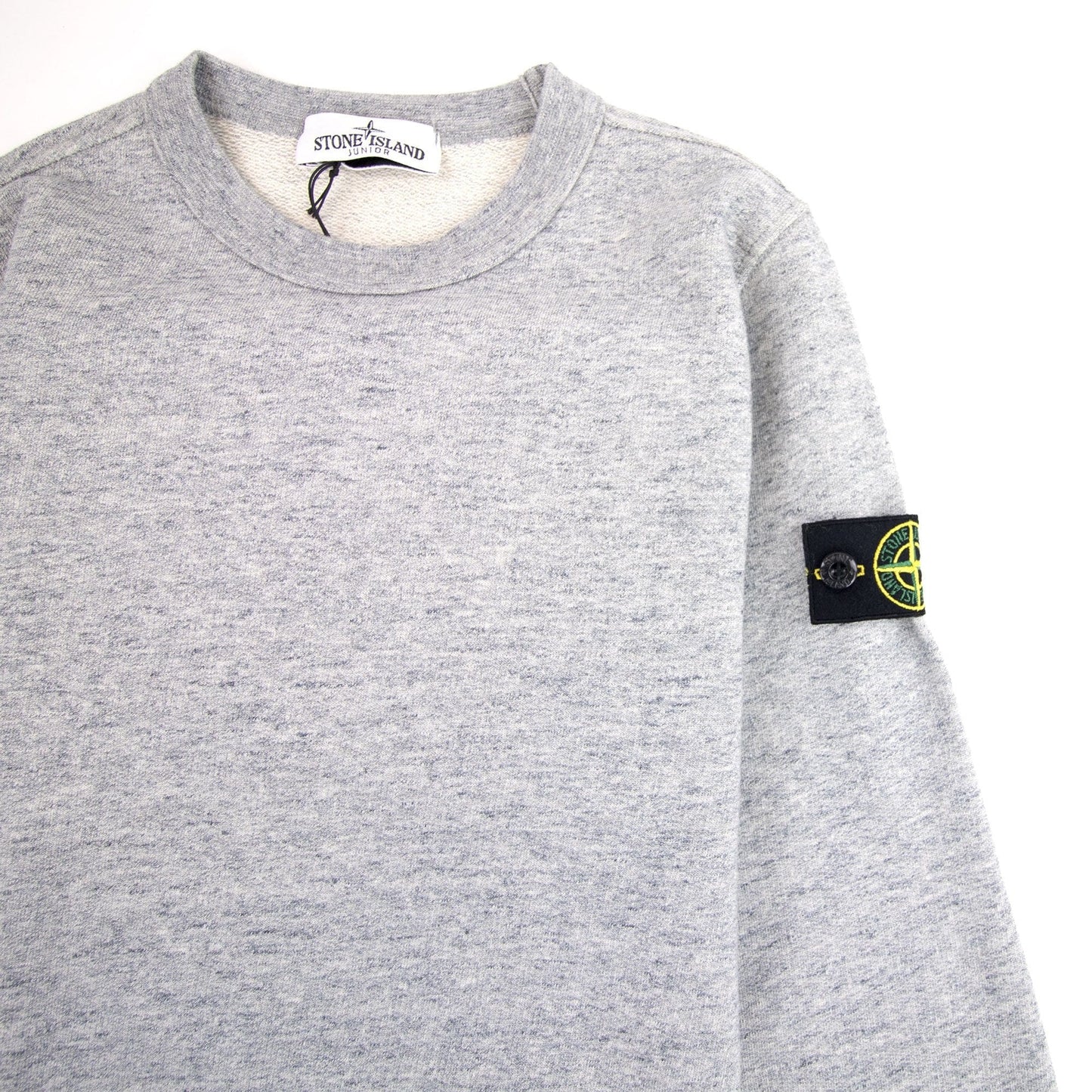 Stone Island Junior S/S Marl Sweatshirt Marl Grey V0065