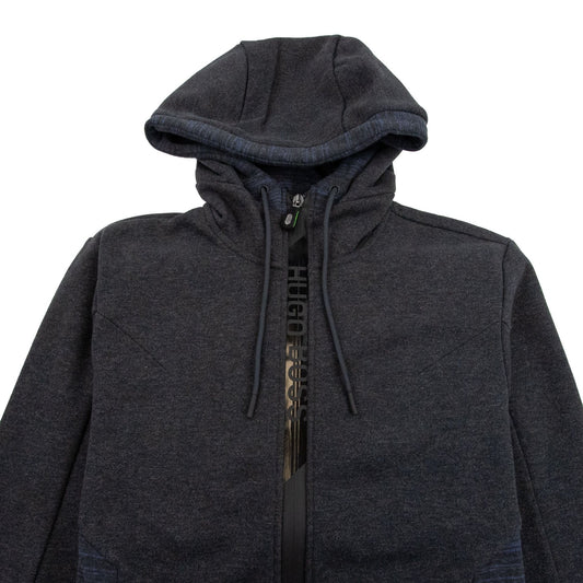 Hugo Boss Selwyn Zip Logo Hoody Dark Grey