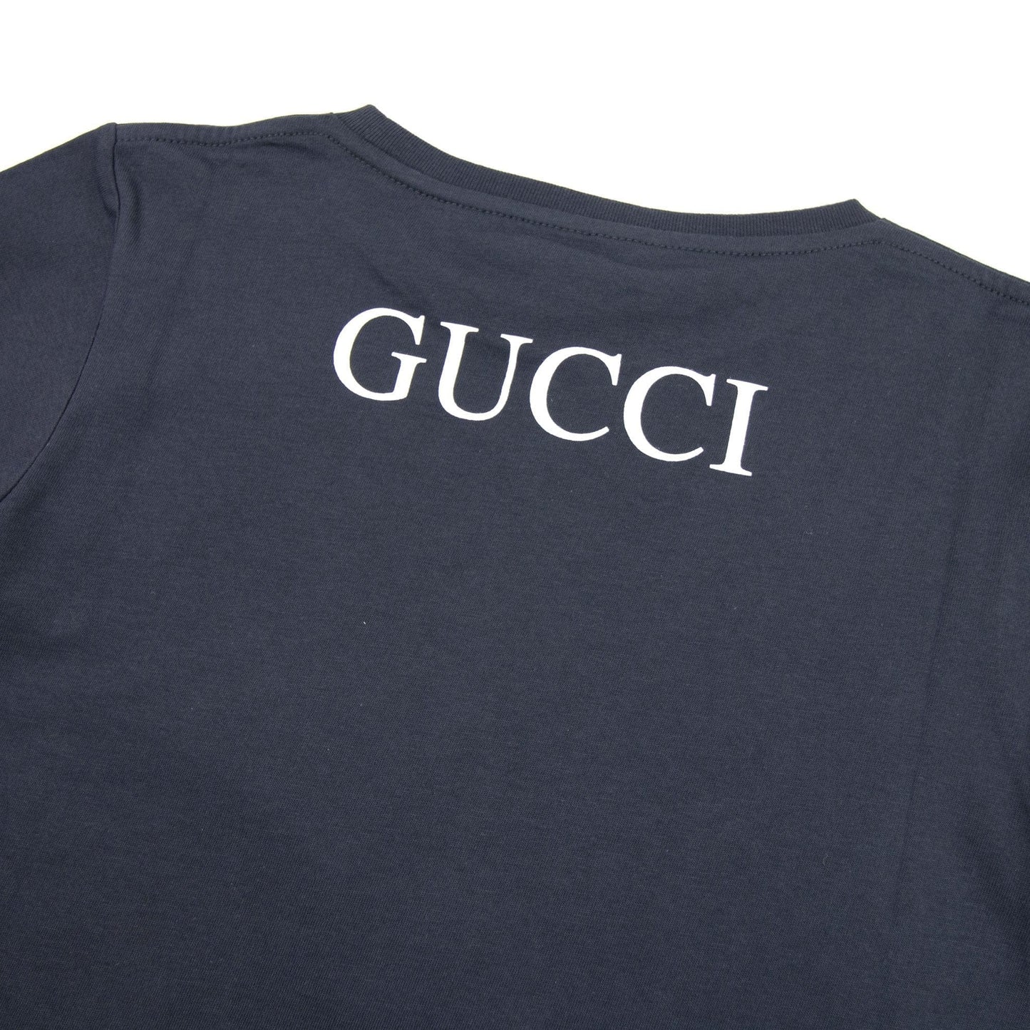 Gucci Junior Cheetah Logo Crew Neck T-shirt Black 1150