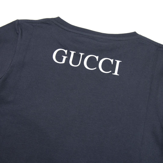 Gucci Junior Cheetah Logo Crew Neck T-shirt Black 1150