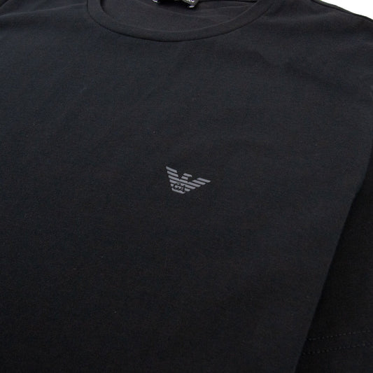 Emporio Armani Chest Logo Side Straight T-Shirt Black 00020
