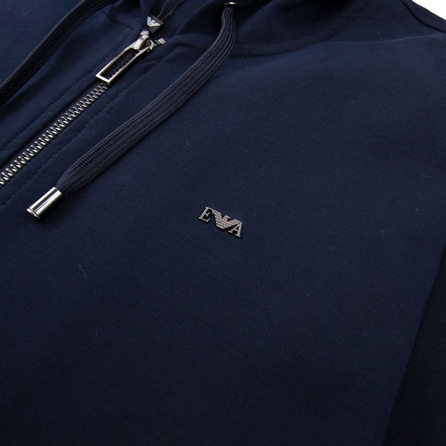 Emporio Armani Metal Logo Zip Up Hoody Navy 0920