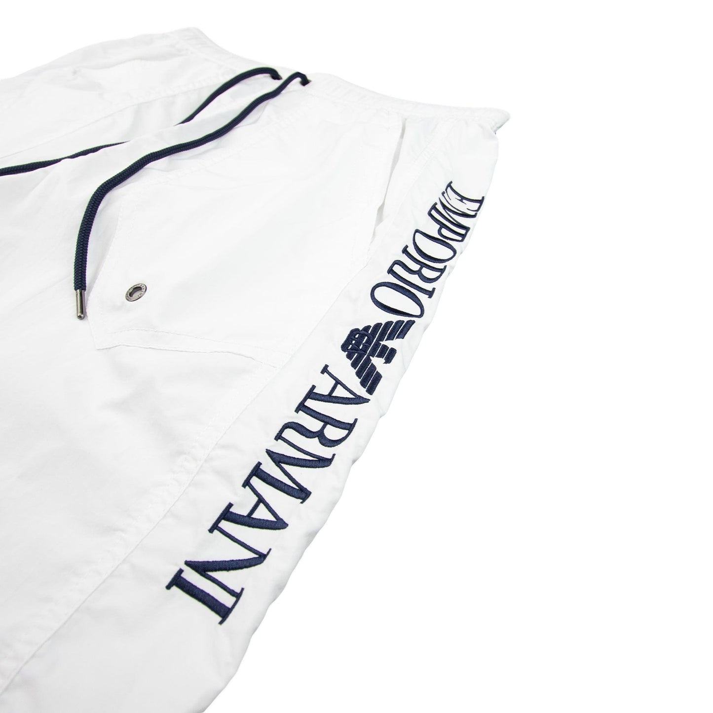 Emporio Armani Side Logo Swim Shorts White