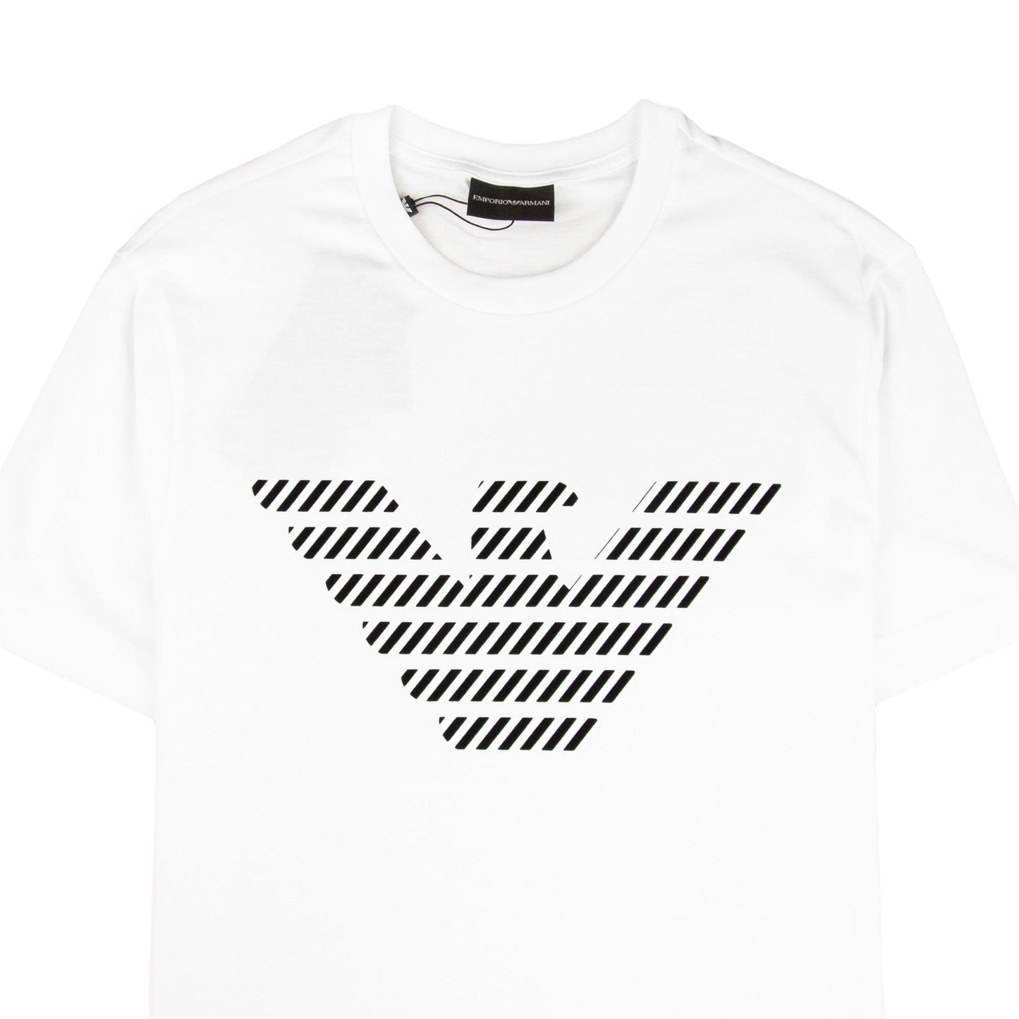 Emporio Armani Diagonal Eagle Logo T-shirt Bianco Ottico 0100
