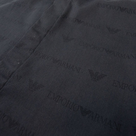Emporio Armani Jacquard Long Sleeve Logo Shirt Black