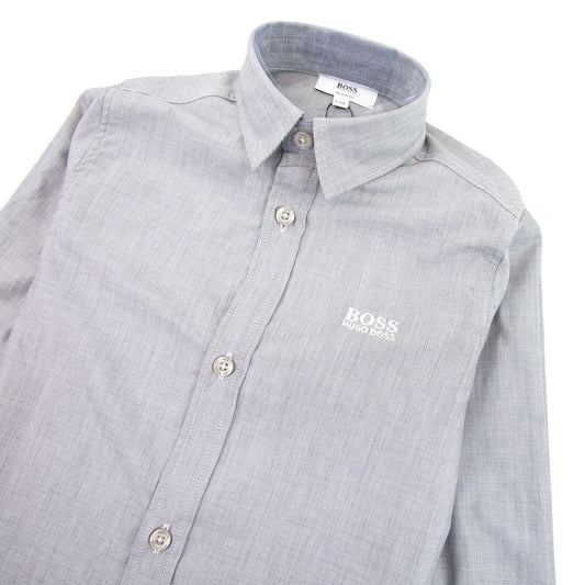 Hugo Boss Kids Long Sleeve Shirt Grey
