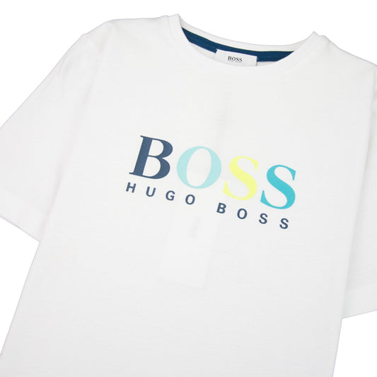 Hugo Boss Kids Chest Multi Logo T-shirt White