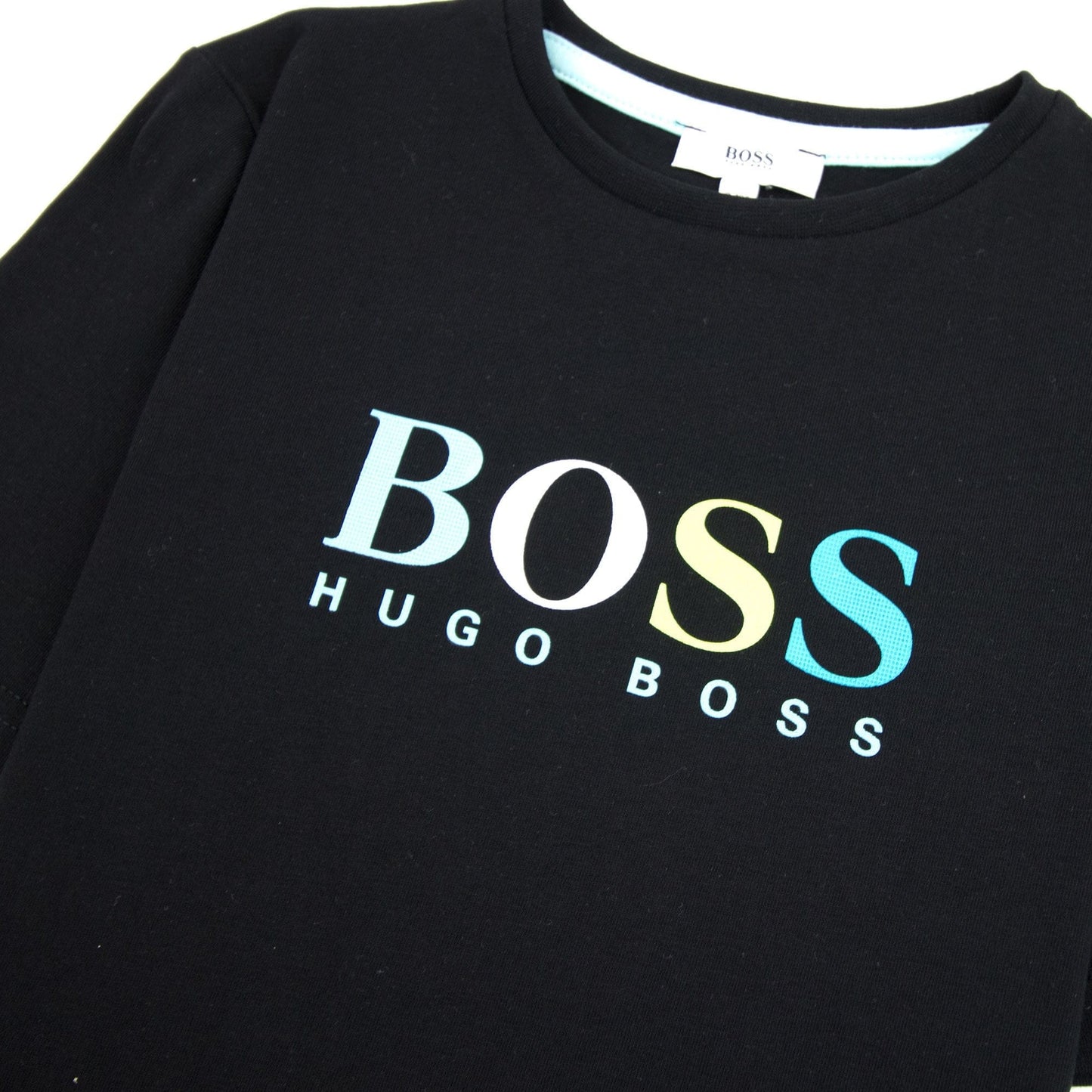 Hugo Boss Kids Chest Multi Logo T-shirt Black