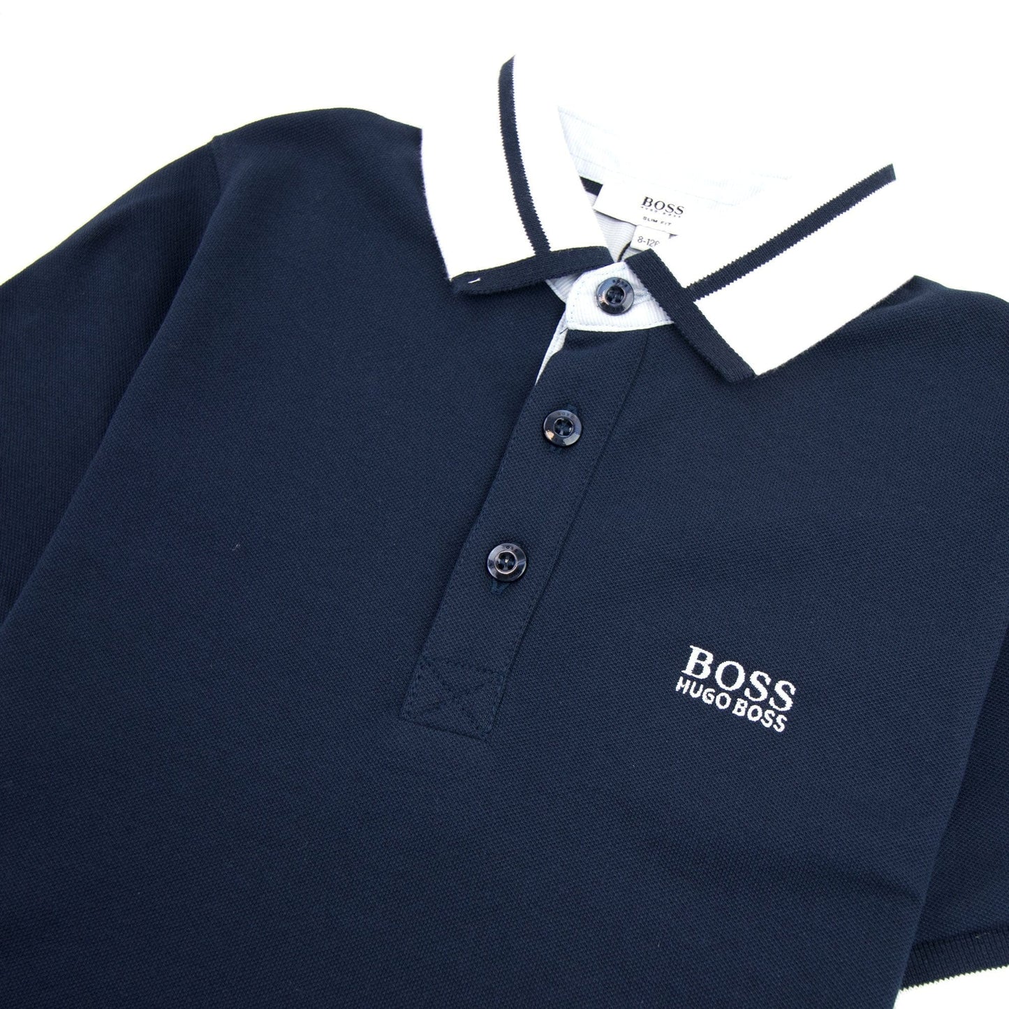 Hugo Boss Kids Alternate Collar Short Sleeve Polo Navy