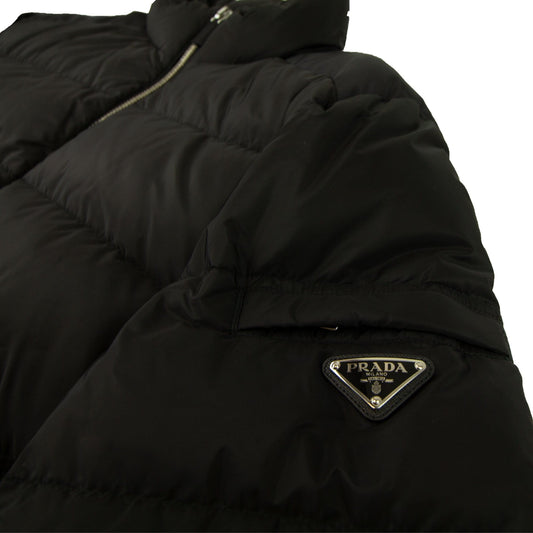 Prada Piumino Nylon Down Jacket Nero