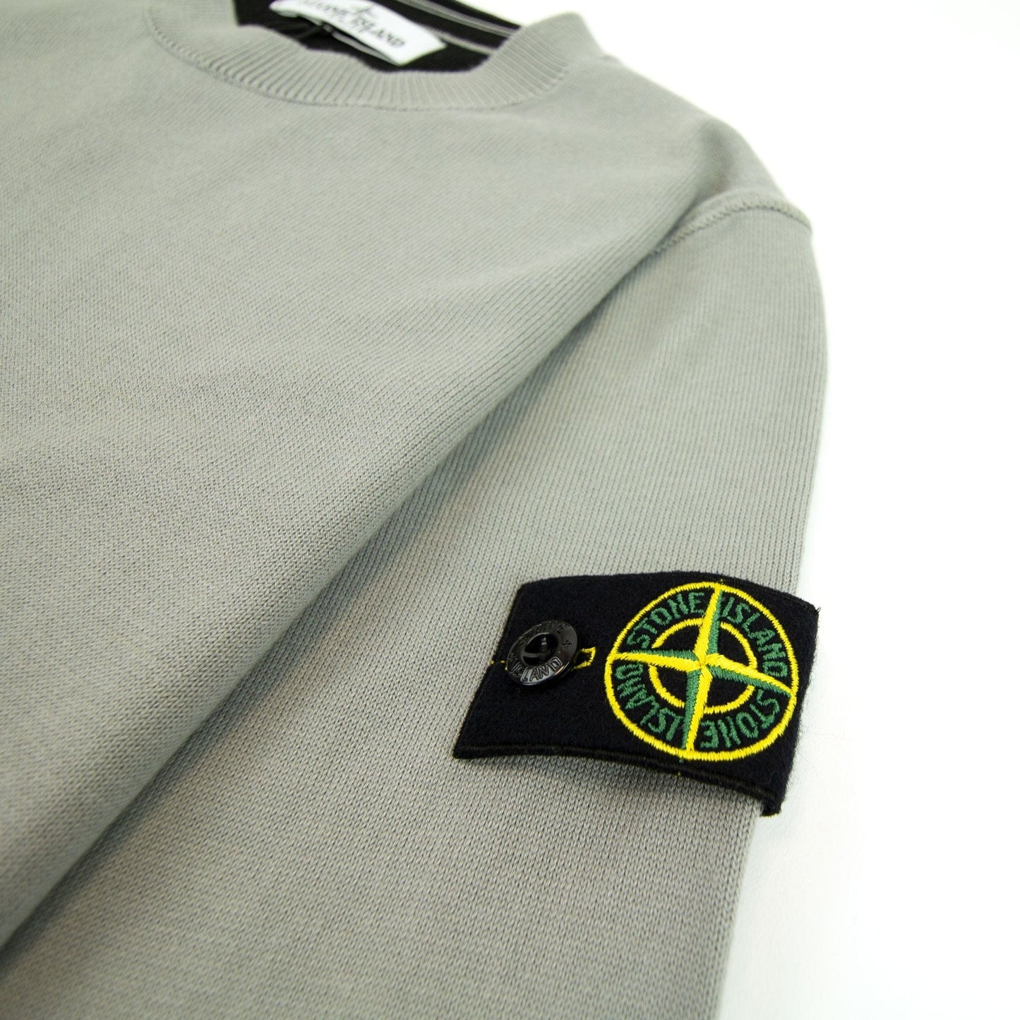 Stone Island Junior Crew Neck Knit Jumper Grey V0060