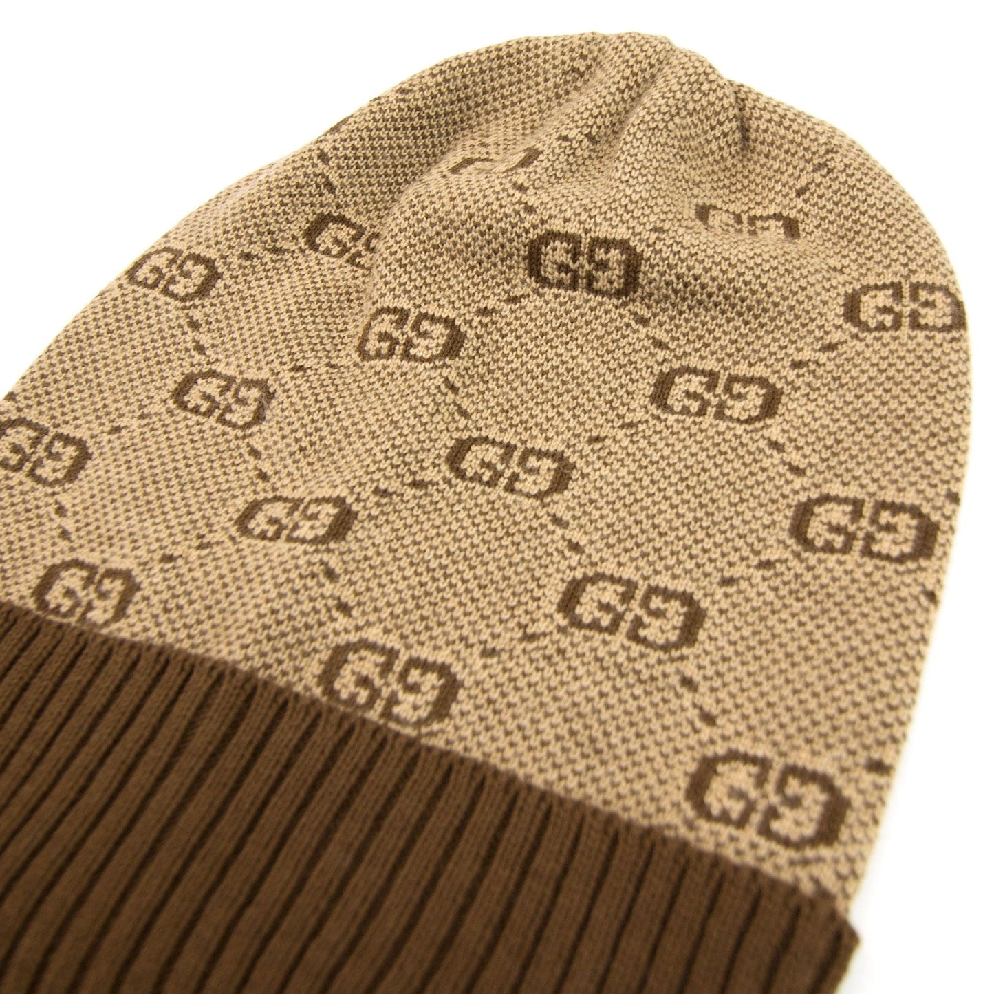 Gucci Junior GG Beanie Hat Brown