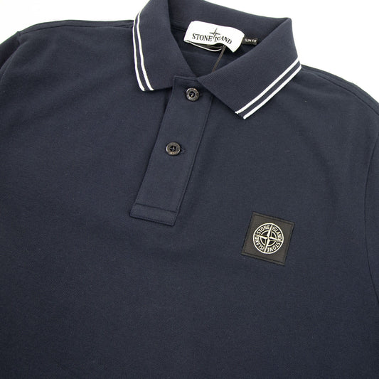 Stone Island 22S18 Slim Fit Polo Shirt Navy V0020