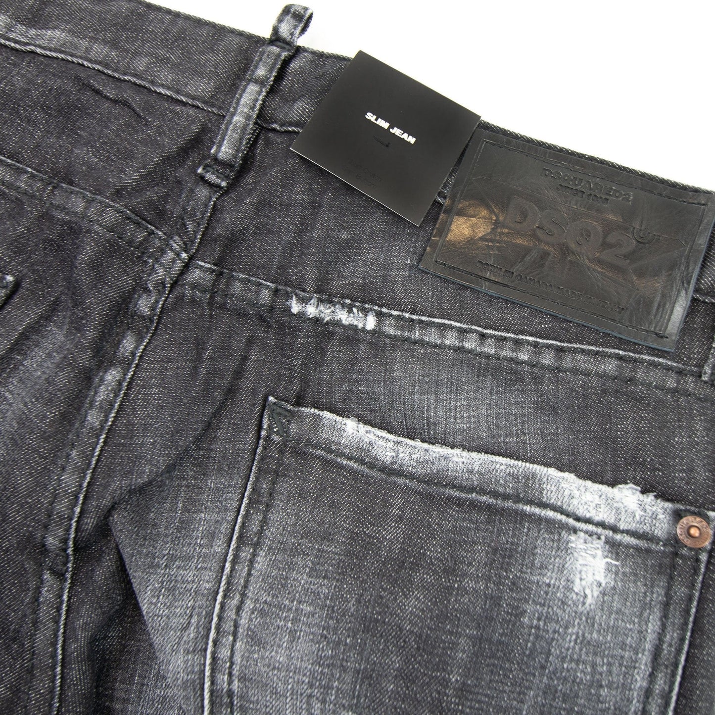 Dsquared2 Black Worked Slim Jeans Black