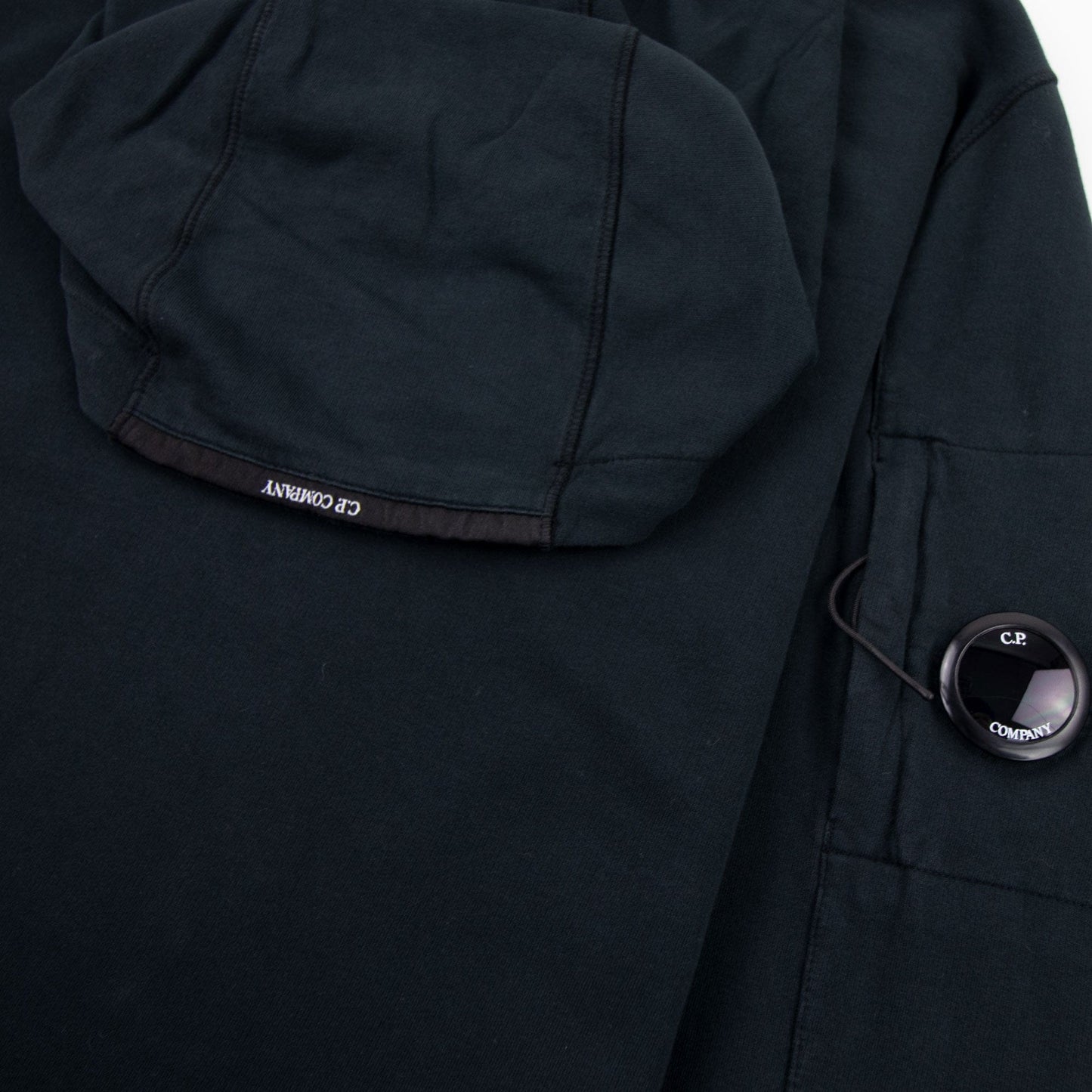 CP Company Light Fleece Hooded Sweat Black 999